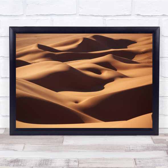 Landscape Desert Sand Dune Sahara Africa Shadow Wall Art Print