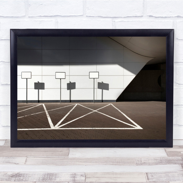 Signs Architecture Lines Shadows Urban Geometry Wall Art Print