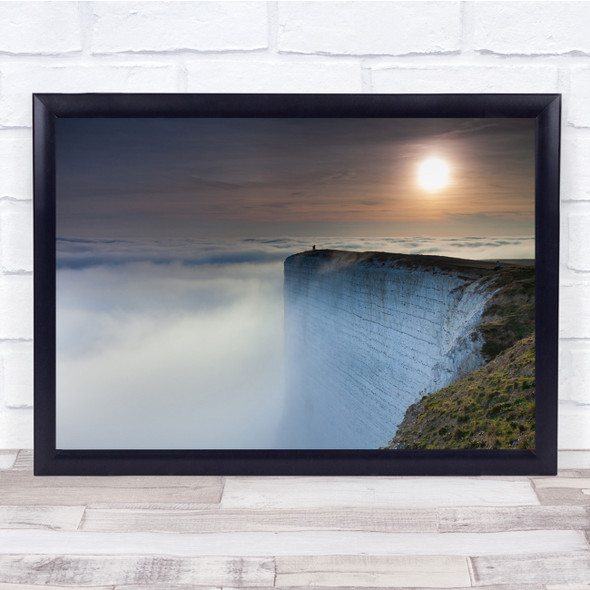 Landscape sunrise white cliffs mountain nature Wall Art Print