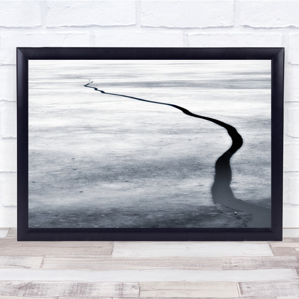 Landscape Ice Frozen Winter Landscapes Cracked Wall Art Print