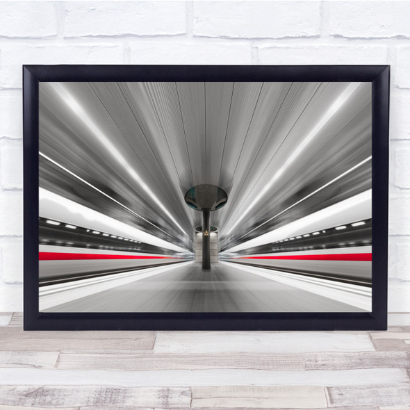 Train Station Speed Life Time Abstract Passing Wall Art Print