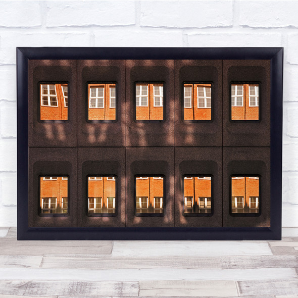 Abstract Wall Windows Architecture Reflection Wall Art Print