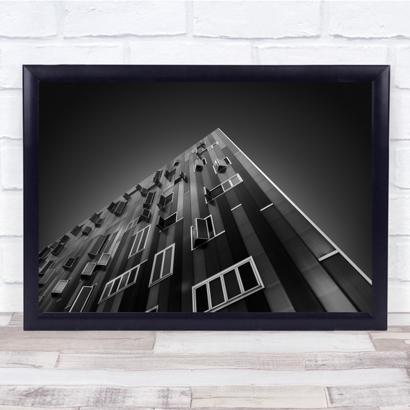 Building Cityscape Architecture Black & White Wall Art Print