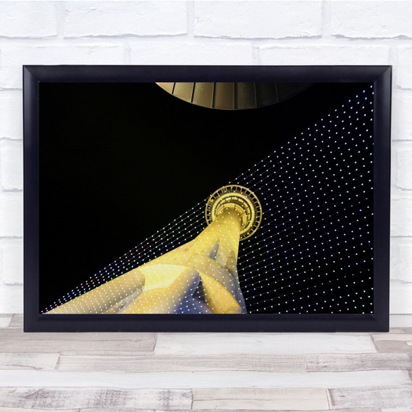 Sky Tower Yellow Building lights Architecture Wall Art Print