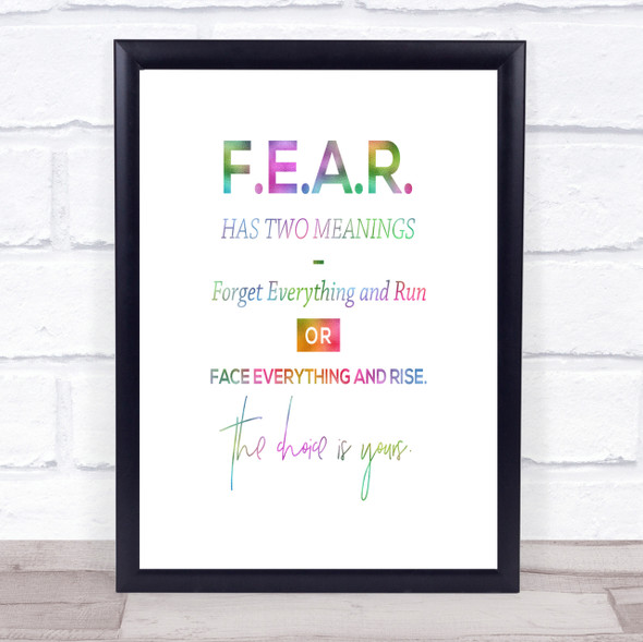 Forget Everything Rainbow Quote Print