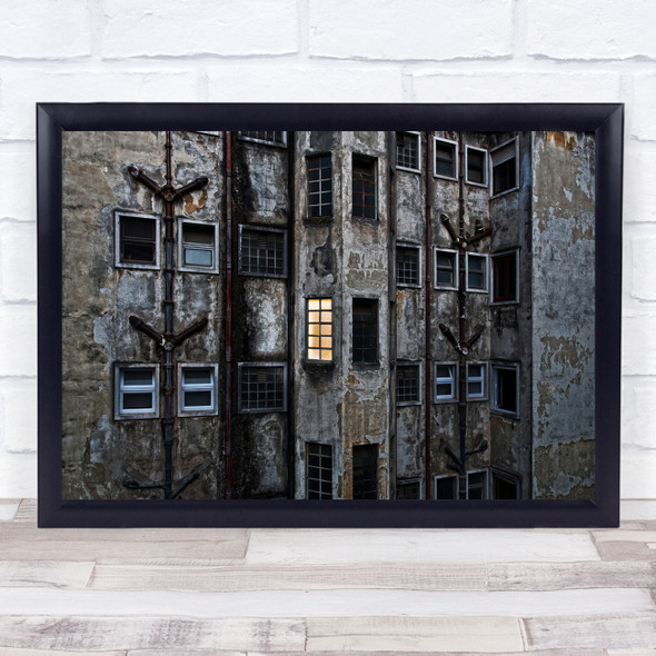 Suburbs old flats crumbled walls architecture Wall Art Print