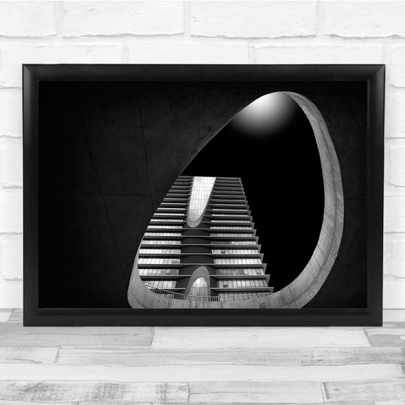 Architecture Black & White Modern Skyscraper Wall Art Print