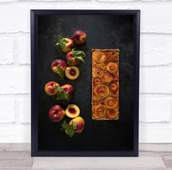 Field Of Peachy Roses decorative chalk style Wall Art Print