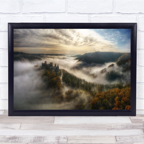 Sea Of Clouds landscape forest nature clouds Wall Art Print