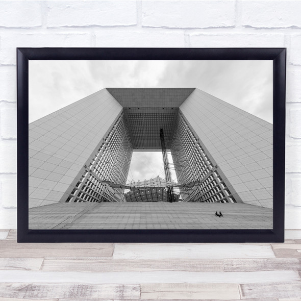 Under The Shelter Black White Low Angle Shot Wall Art Print