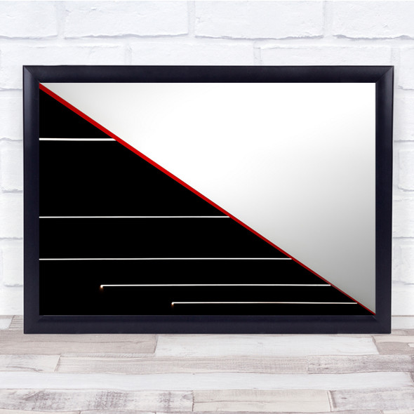 Abstract Lines Shapes Red White Black Light Wall Art Print