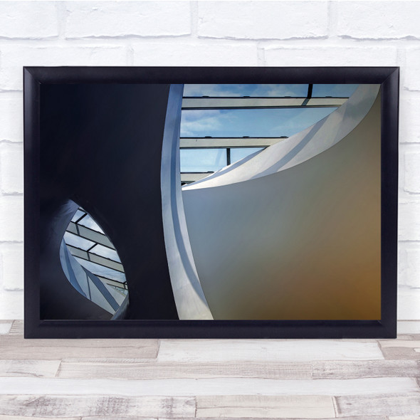 abstract windows clouds architecture curves Wall Art Print