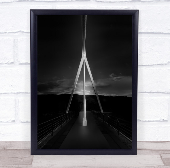 Bridge Lines Mood Olavoazevedo Fine art Baw Wall Art Print