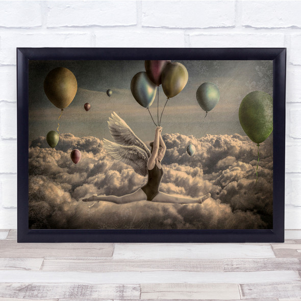 Creative Fairy-tale Fantasy Balloons Clouds Wall Art Print
