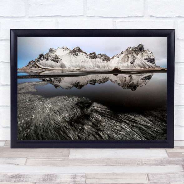 Iceland Mountain Ice Forms nature landscape Wall Art Print