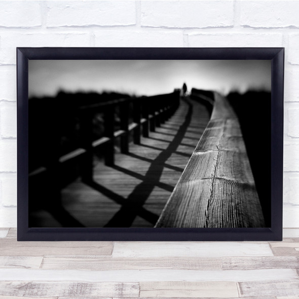 Lonely Rails Walk Alone Going Away Lensbaby Wall Art Print
