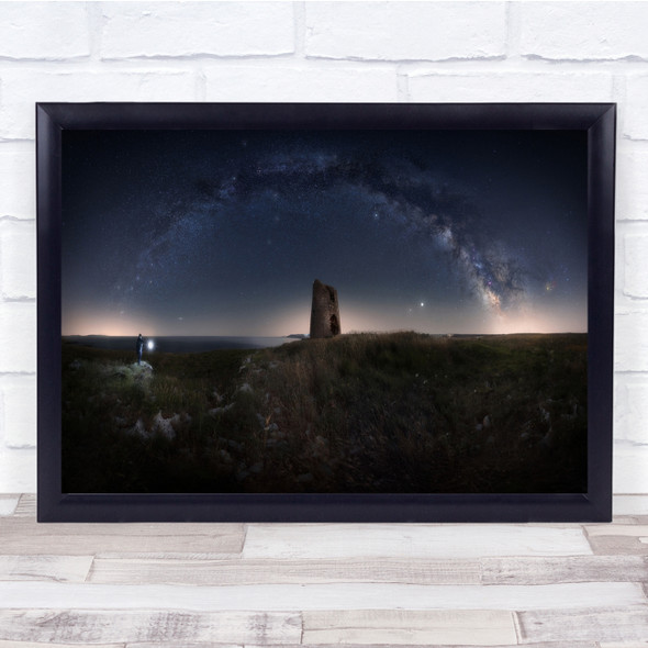 Nightscape Landscape Sky Sea Stars Galaxies Wall Art Print