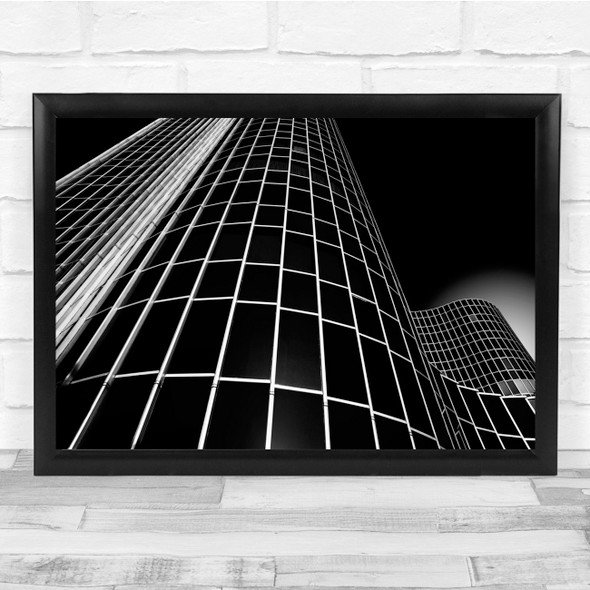 Architecture Black White Modern Skyscraper Wall Art Print