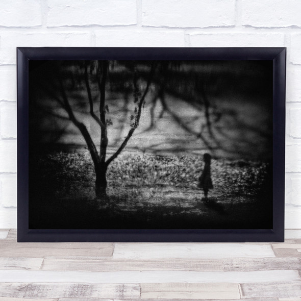 Black and white Mood Child Tree Let's Talk Wall Art Print