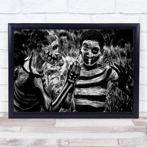 Skeleton Boys - Mt. Hagen Papua New Guinea Wall Art Print