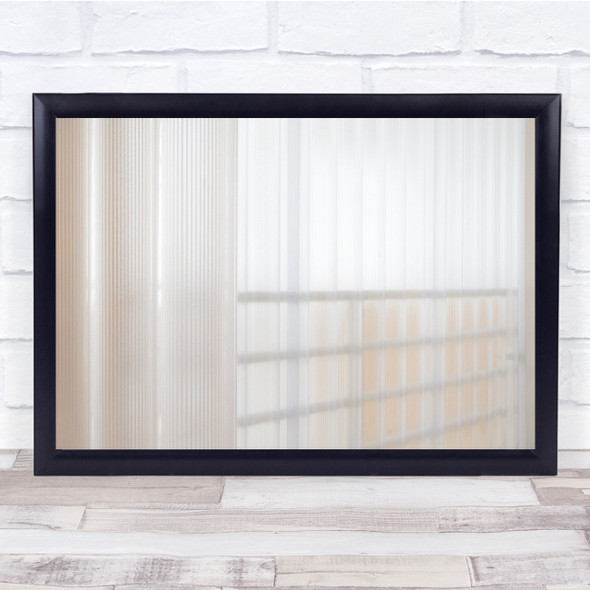 The Daylight Through White Curtains Bright Wall Art Print
