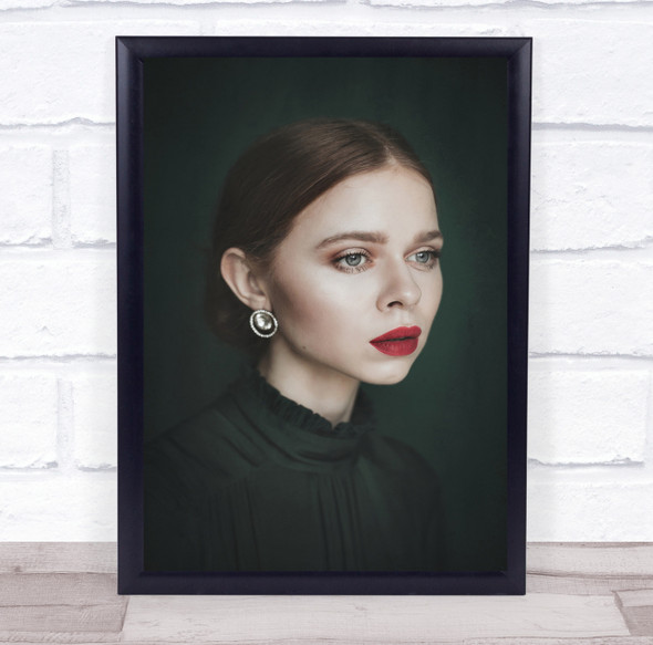 Portrait Of Redhead Woman Wall Art Print - PETTEX1579782