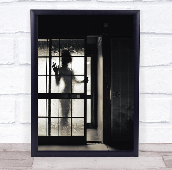 Japan Woman Nude silhouette sliding doors Wall Art Print