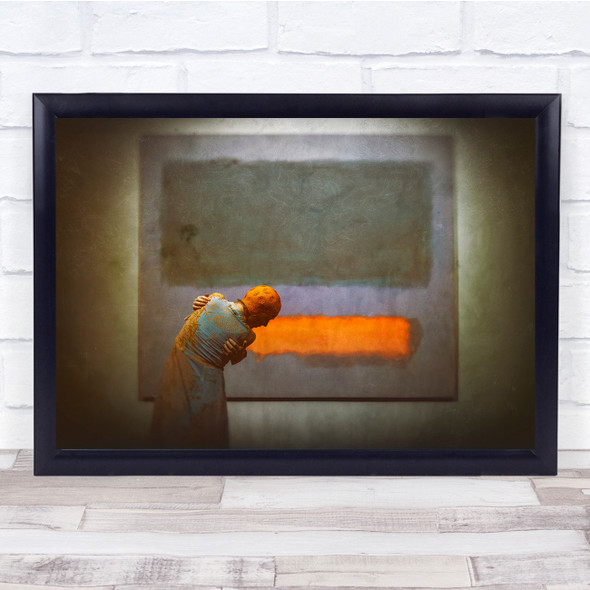 Landscape Conceptual Dancer In Orange Hat Wall Art Print