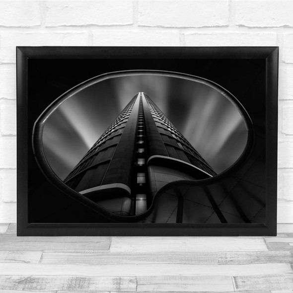 Skyscraper Building Architecture Sky Dark Wall Art Print