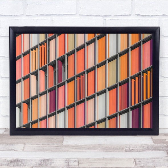 Untitled Orange wall Squares architecture Wall Art Print