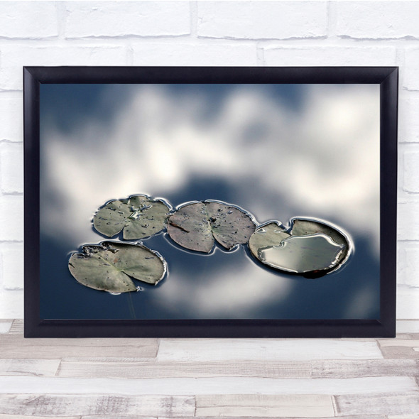 Water Reflection Sweden Lilies Simple Zen Wall Art Print