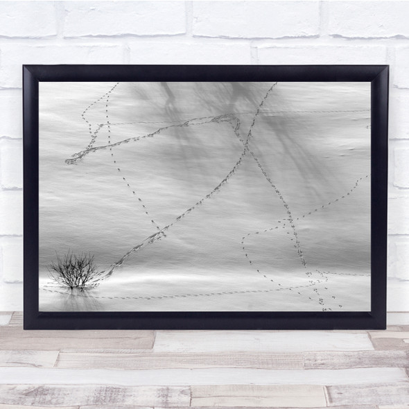 Winter Snow Landscape Tracks Simple Frost Wall Art Print