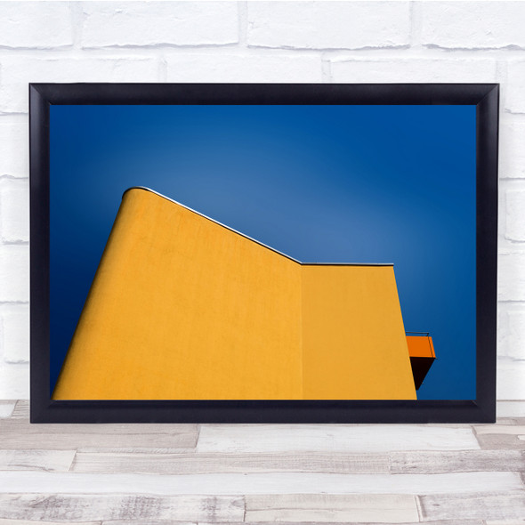 Architecture Yellow Sky Colourful Simple Wall Art Print