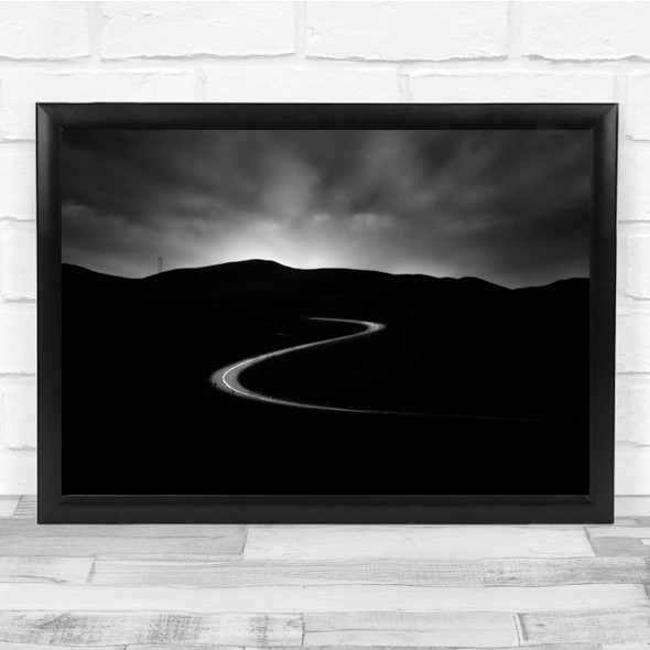 Blurry Road Way Dark Simple Low exposure Wall Art Print