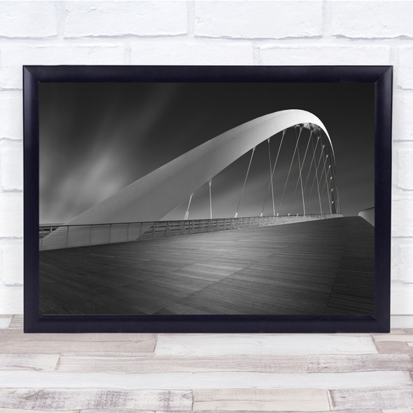 Bridge Black & White Modern Architecture Wall Art Print