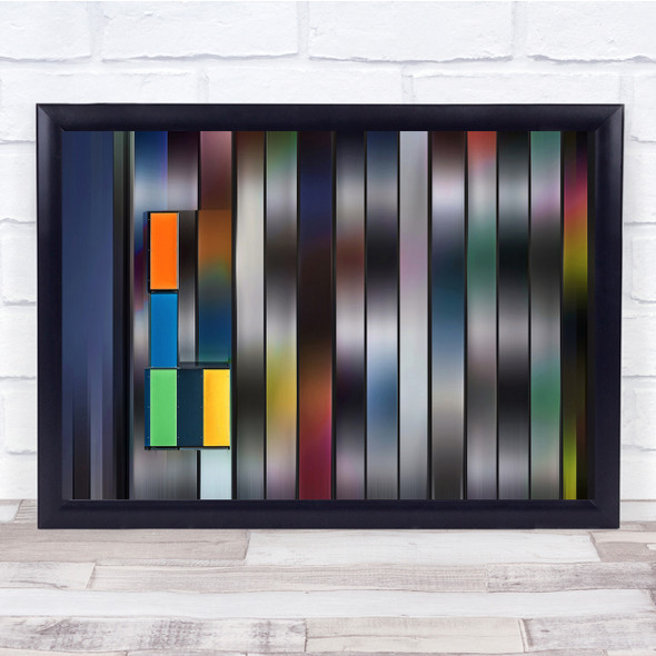 Colour Impressie blurred window building Wall Art Print