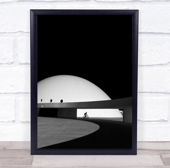 Shadows Biker Baw Solo Niemeyer Orbiting Wall Art Print