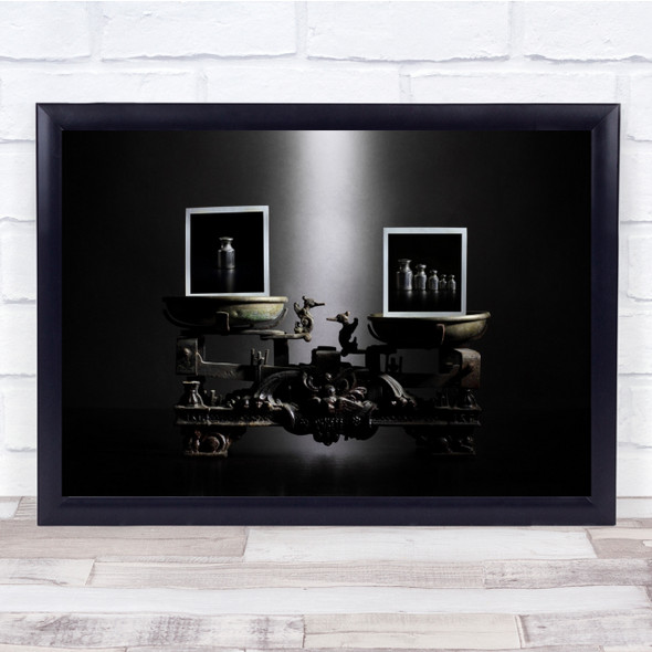 The Weight Of A Photo Vase photos Scales Wall Art Print