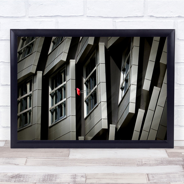 abstract geomety building grey cleaning Wall Art Print