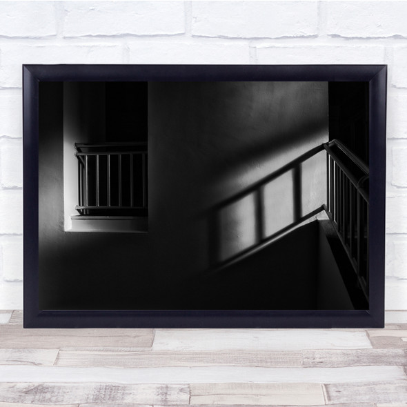 Architecture Balcony in the dark shadow Wall Art Print