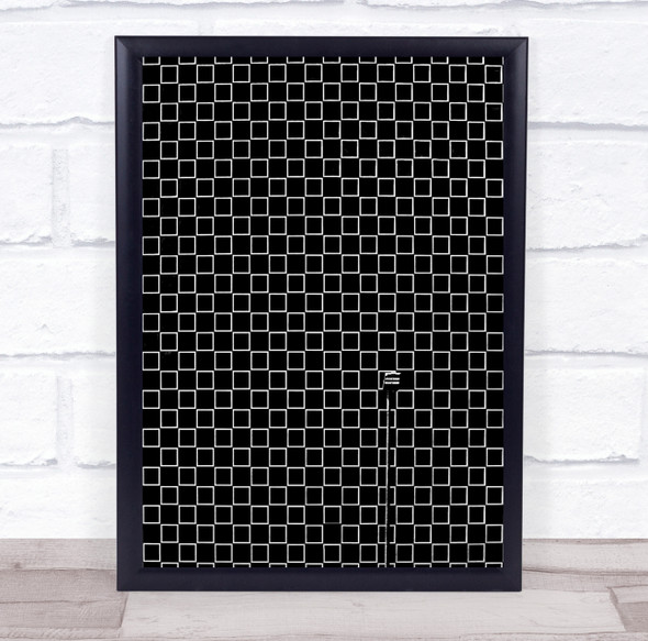 Intruder square pattern black and white Wall Art Print