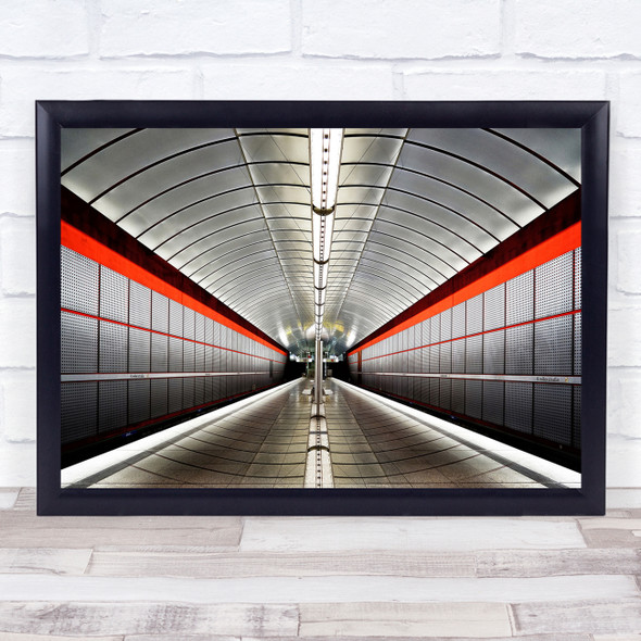 Startsequenz Tunnel Lighting red stripe Wall Art Print