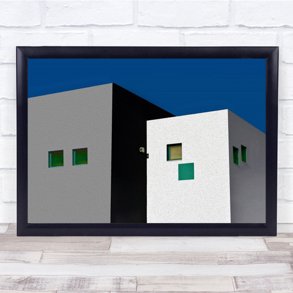 Urban Texture Buildings Simple Standing Wall Art Print