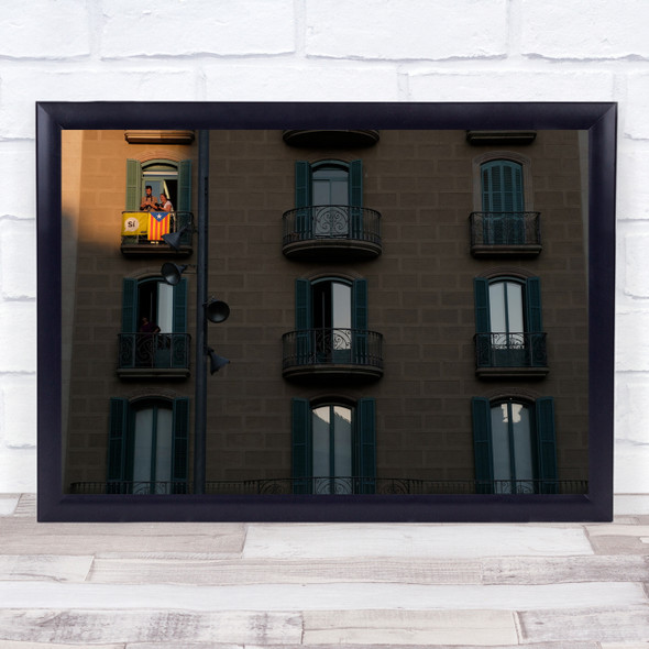 We Want To Vote people balcony building Wall Art Print