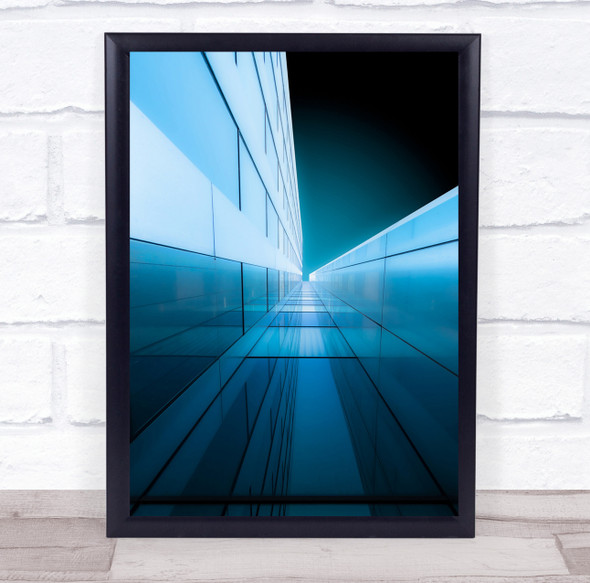The Way futuristic future windows blue Wall Art Print