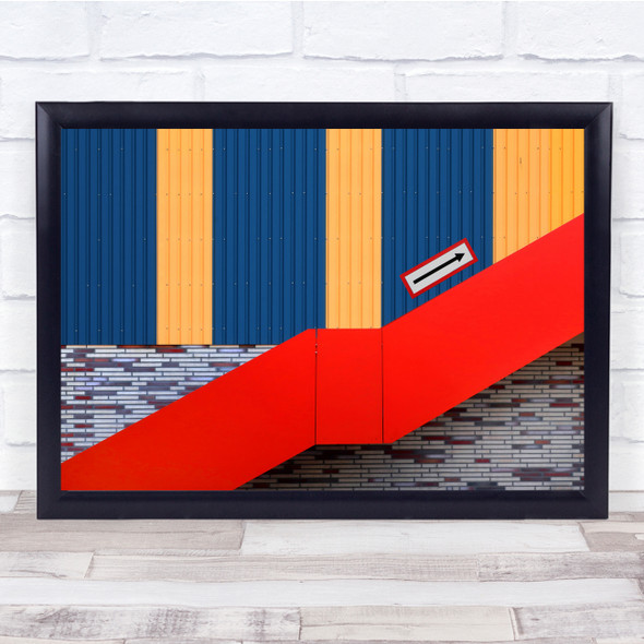 Arrow Staircase Architecture Abstract Wall Art Print