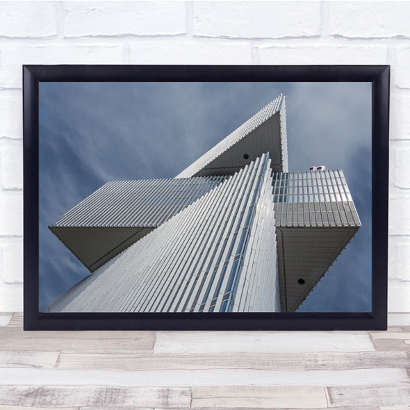 Building Architecture Clouds Sky Grey Wall Art Print
