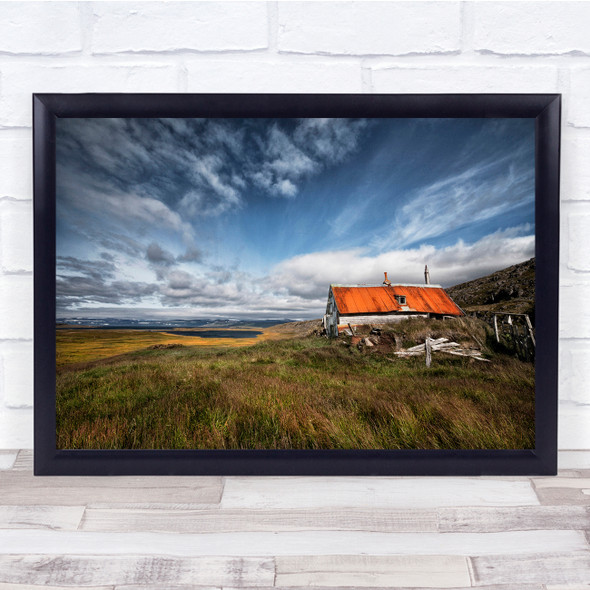 Landscape Farmhouse Countryside Rural Wall Art Print