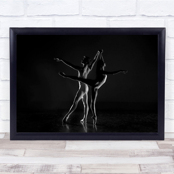 Low-Key Performance Dance Black White Wall Art Print