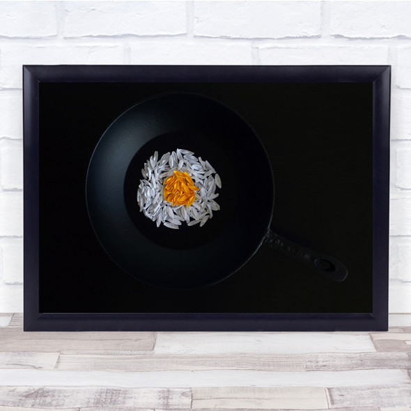 Origami Breakfast Egg paper boats pan Wall Art Print